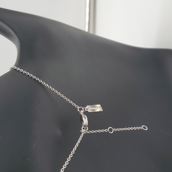 COACH Silver Gold Cubic Zirconia Necklace. - Picture 5 of 5